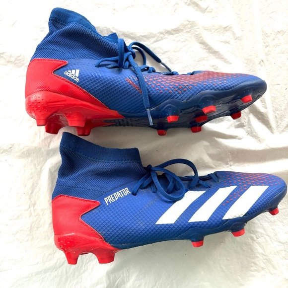 Adidas Predator 20.3 Soccer Cleats blue red white SZ 11.5 Worn 1X See photos main image 8
